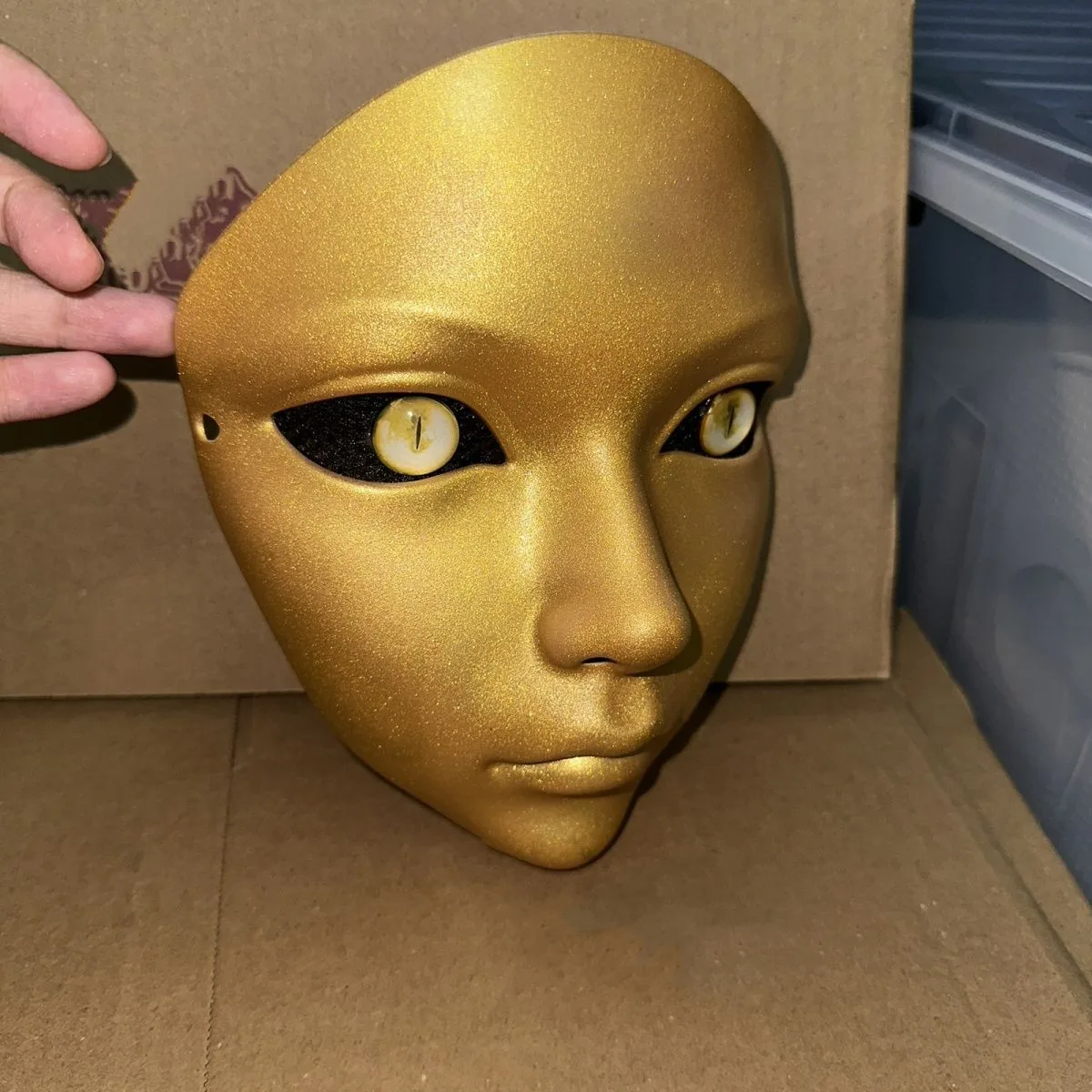 Máscara facial completa artesanal para fiesta, disfraz de película, accesorio de mascarada, Halloween, Navidad, ajustable - imagen 4