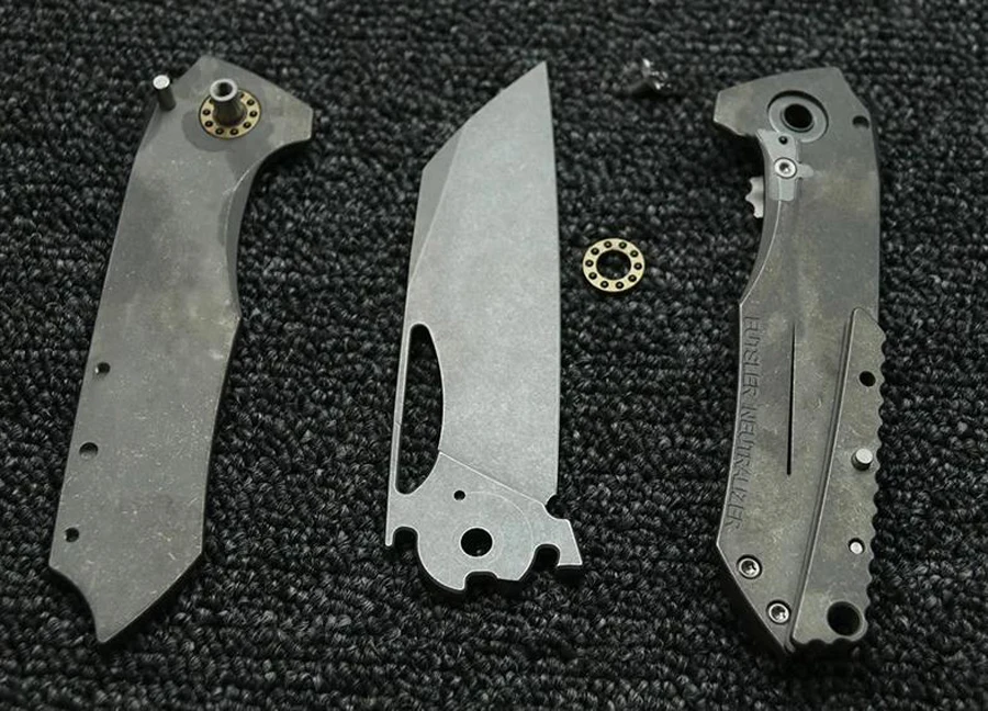 Mango de titanio con detalle del rodamiento de cerámica