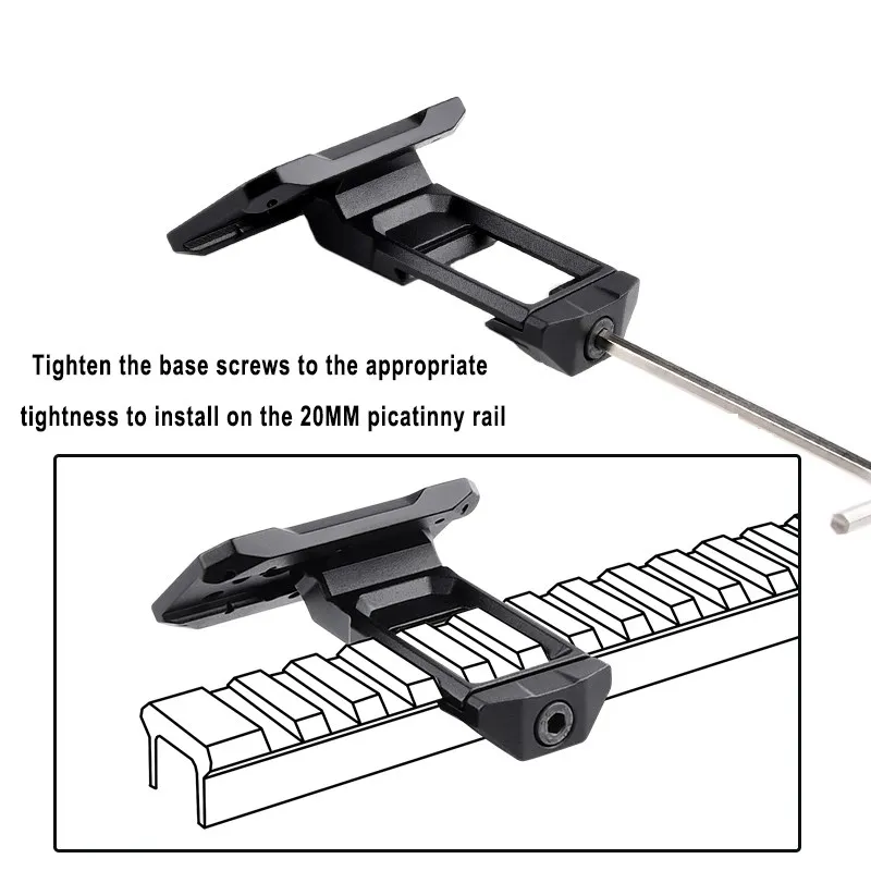 WADSN accesorio óptico de ataque táctico RM/SRO/punto rojo miras T 1 2 H 1 2 emboscada OM45 montaje óptico de 45 grados para miras de punto rojo - imagen 4