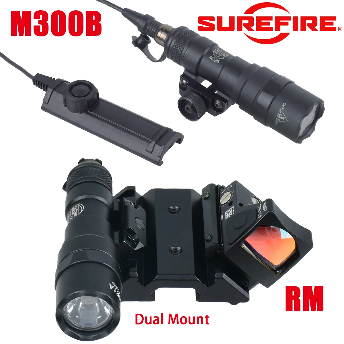 Surefire M300B Linterna táctica de doble control con soporte - imagen 3