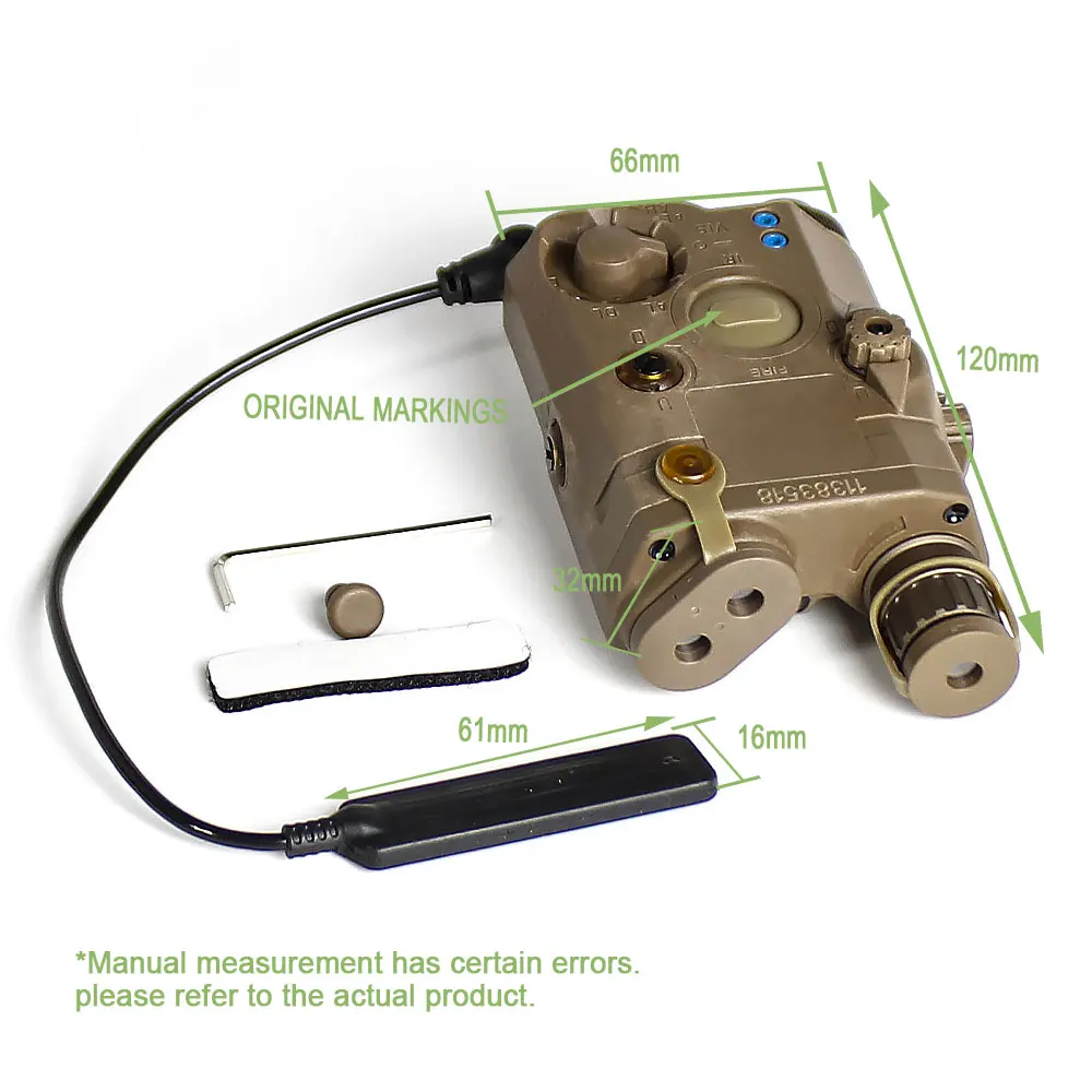 SOTAC nuevo actualizado Ver LA5-C haz ajustable luz IR láser verde láser Wea-pon Scout Light con interruptor de presión de Control - imagen 2