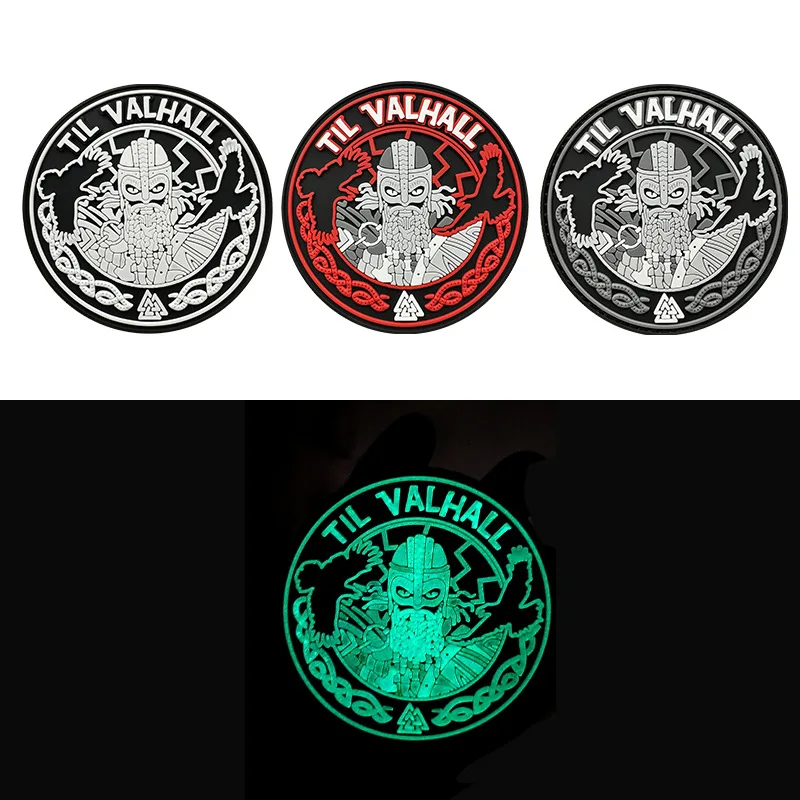 Accesorios para bolsas al aire libre, símbolos creativos de brazalete de goma táctico de moral vikinga de PVC 3D, insignias de chaqueta de mochila DIY - imagen 2