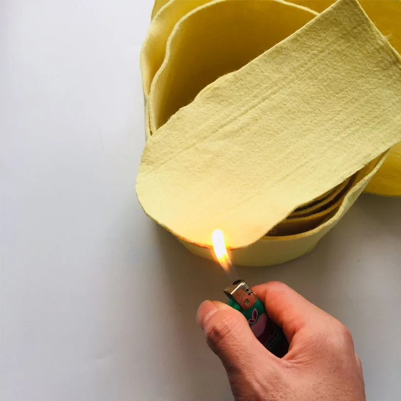 Guantes ignífugos de aramida 1414 de 300 g/m2, tela no tejida (color sólido), aislamiento térmico y estera acolchada resistente al fuego - imagen 3