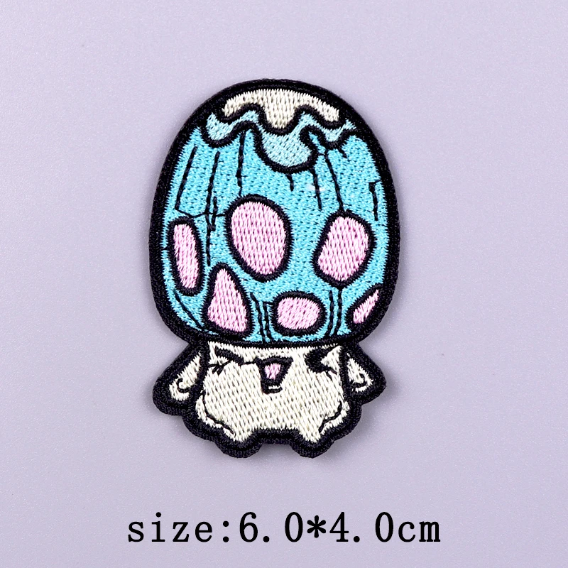 Parche de setas, parches para planchar en ropa, insignias de vegetación, parche de dibujos animados, parches bordados para ropa, pegatinas con gancho - imagen 5