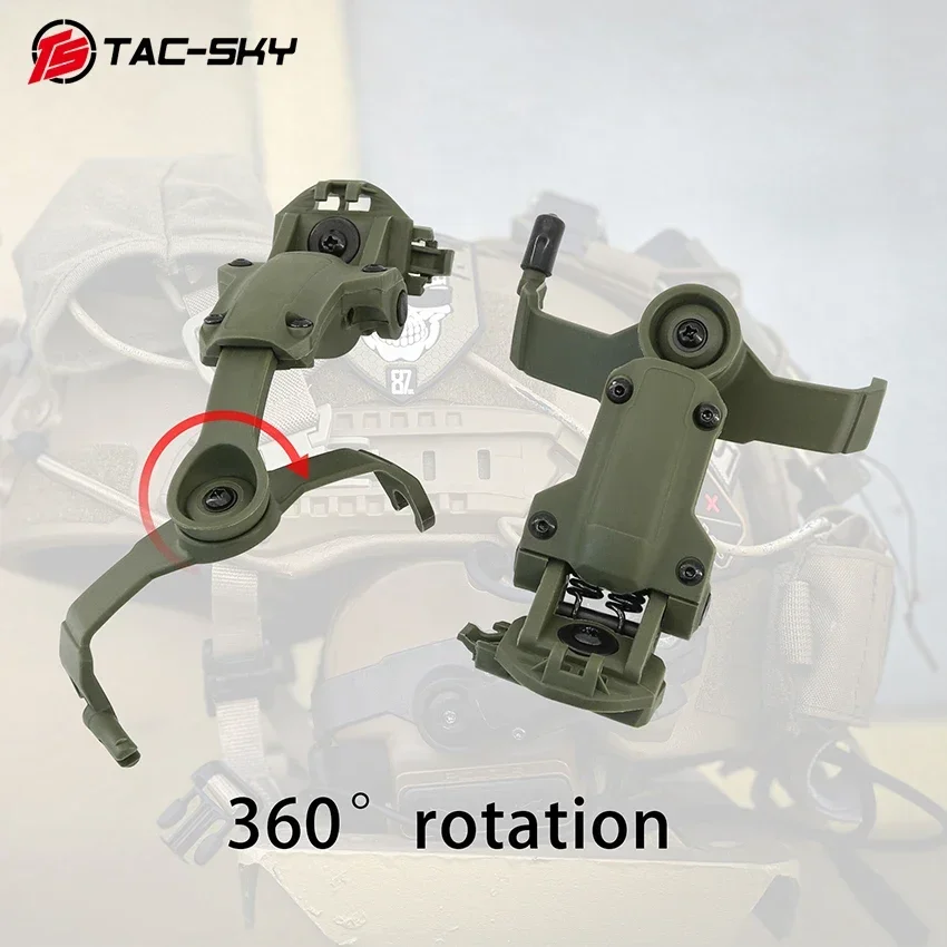TAC-SKY reducción de ruido protección auditiva auriculares de caza accesorios adaptador de riel de arco para auriculares tácticos COMTA - imagen 3
