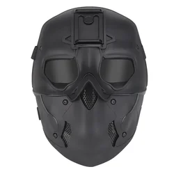Máscara táctica gris completa - calavera para paintball y cosplay