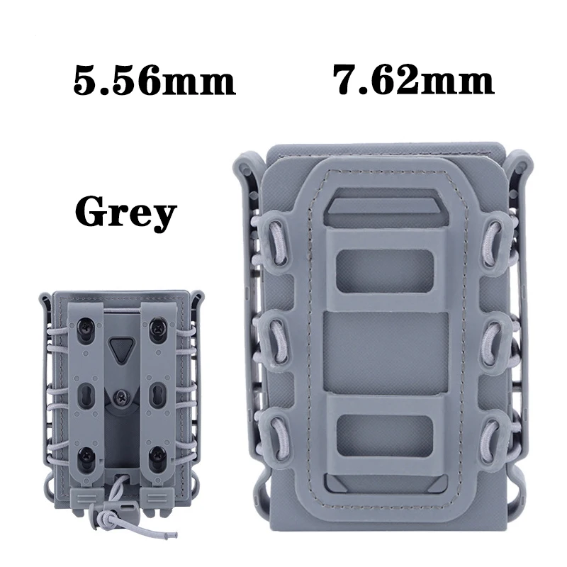 Carcasa suave táctica, bolsa para revista de pistola de 5,56 MM y 7,62 MM, accesorios para pistola, sistema Molle, bolsa con Clip para cartucho - imagen 4