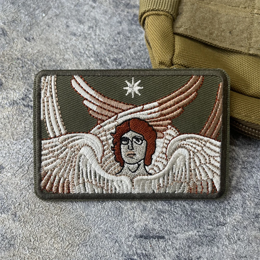 Parche bordado moral Ángel Seraphim – Velcro táctico para mochila - imagen 2