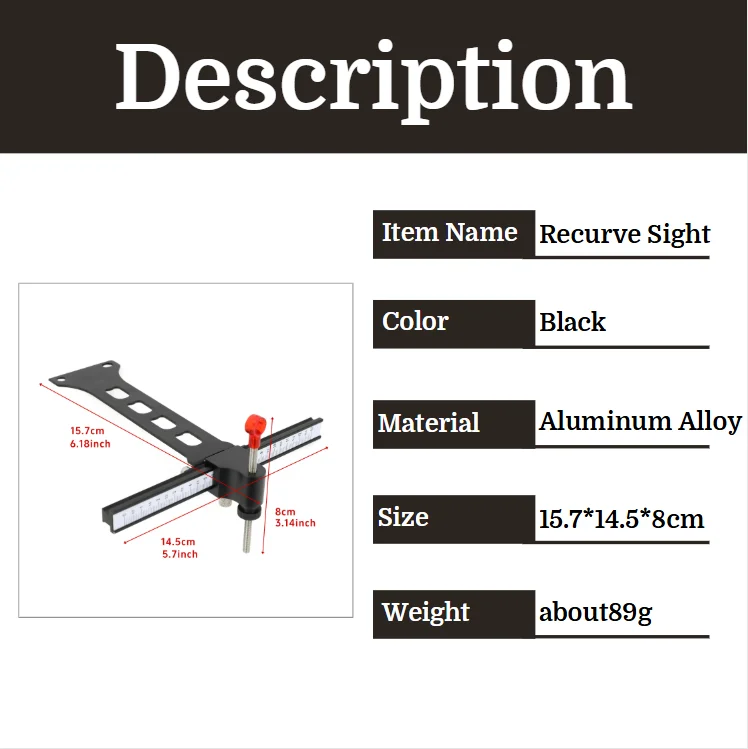 ‌ Mira de arco de una sola aguja, mano izquierda/derecha ajustable para principiantes al aire libre, flechas de tiro con arco, accesorios de caza, 1 ud. - imagen 3