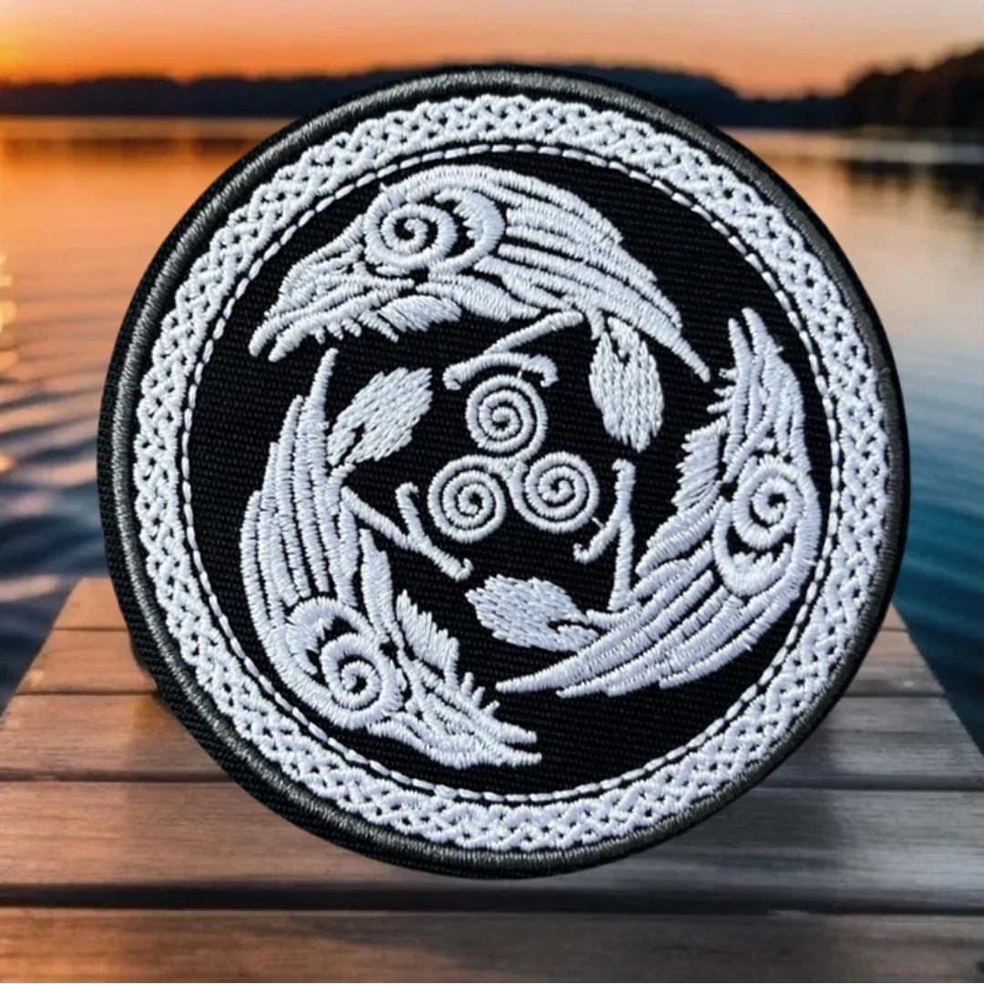 Insignia de moral de Chevron "símbolo escandinavo", parches de gancho bordados tácticos para ropa, brazalete del ejército militar, pegatina para mochila