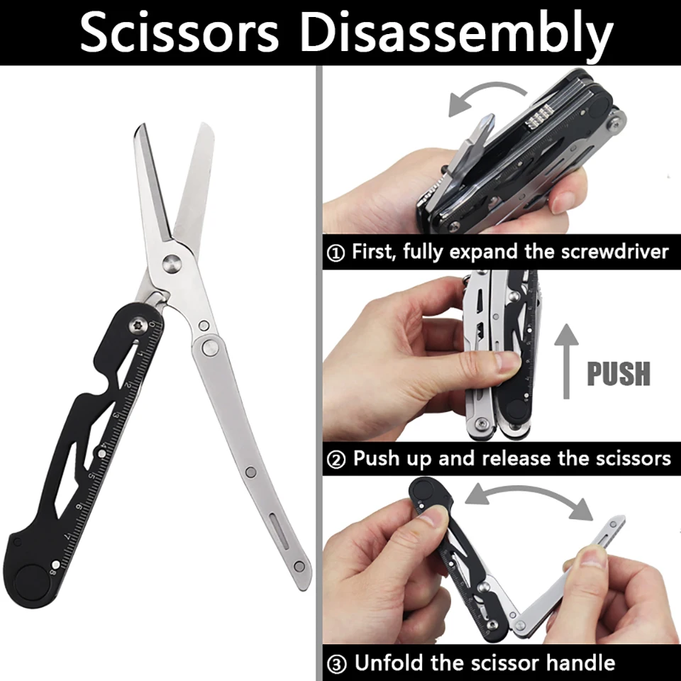 JSJM multiherramienta EDC plegable con alicates, cuchillo y sierra - imagen 3