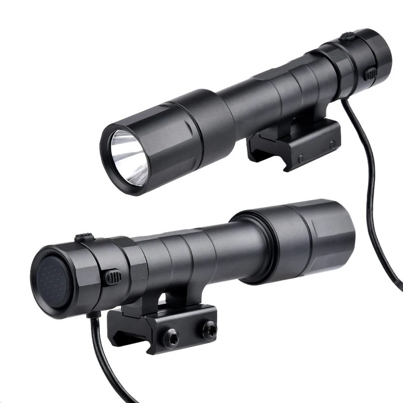 Linterna Airsoft de Metal con interruptor de doble función, accesorio de luz LED blanca para arma de caza, Riel de 20mm, 2,0 lúmenes, 1300 - imagen 4