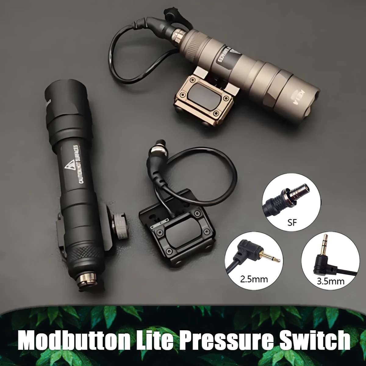 Unidad Surefir M600 M300 Modbutton Lite interruptor de presión 2,5 3,5 m m enchufe SF Airsoft potente arma de Rifle luz de explorador DBAL A2 PEQ15 - imagen 2