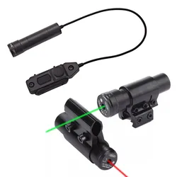 Mira láser táctica roja y verde para riel Picatinny 11-20 mm