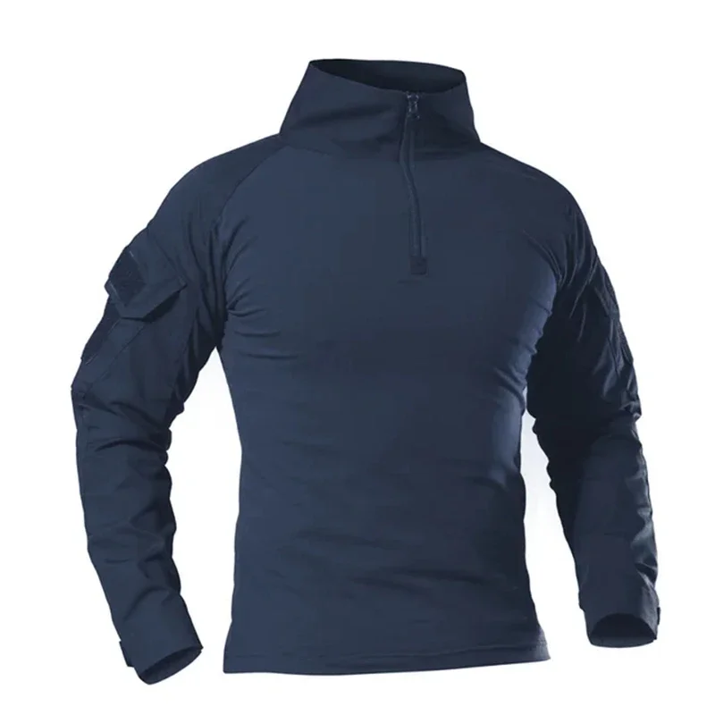 Camisetas tácticas de caza al aire libre para hombre, ropa deportiva de manga larga de camuflaje, transpirable, para caza, escalada y pesca - imagen 5