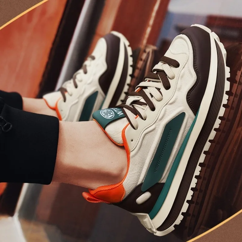 Zapatillas de deporte versátiles de tendencia para hombre, zapatos deportivos con plataforma cómoda de alta calidad para correr, zapatos juveniles al aire libre para hombre Plus, otoño 2026 - imagen 2