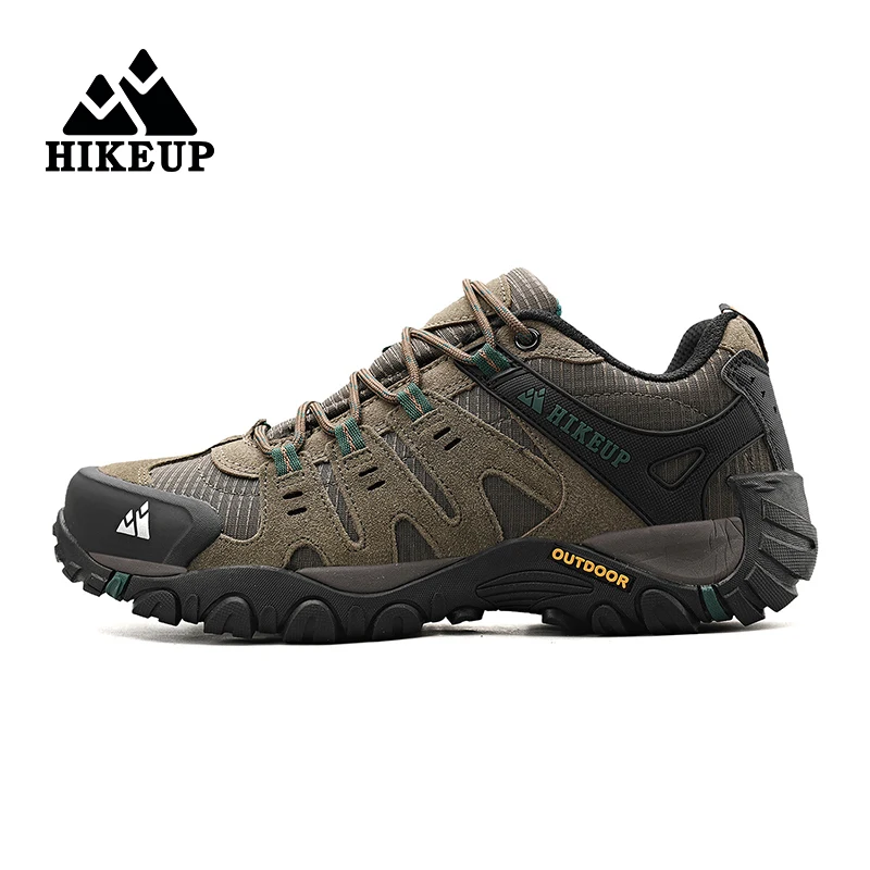 Zapatos de senderismo HIKEUP para hombre, zapatos de exterior de piel de ante, zapatillas tácticas resistentes al desgaste para senderismo, caminar y cazar - imagen 4