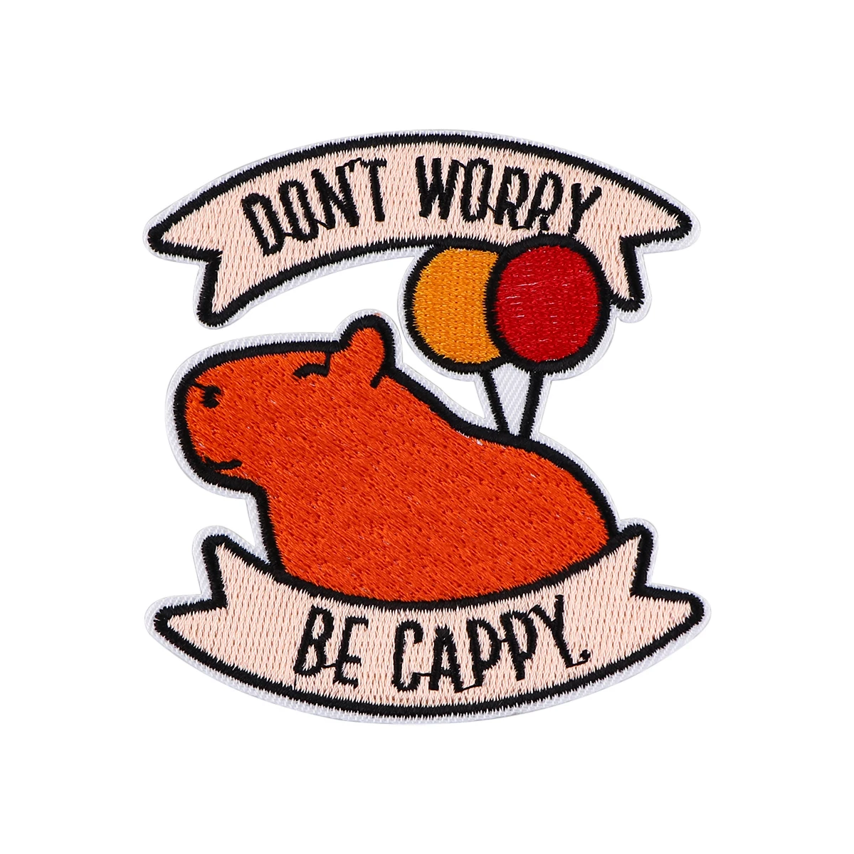 Parches bonitos de animales de dibujos animados de capibara para planchar para ropa, parches bordados para ropa, parches para coser a rayas - imagen 3