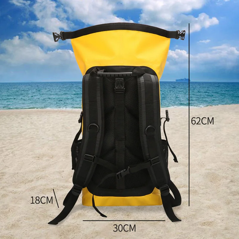 Mochila impermeable de PVC para hombre y mujer, bolsa de 25L con bolsillo seco y húmedo para acampar, escalar, Trekking, senderismo, natación y viaje - imagen 4