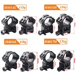 Adaptador de montaje de anillo de alcance, 2 uds., 25,4mm, 30mm, riel de 21mm, óptica para mira telescópica, linterna, soporte de mira láser