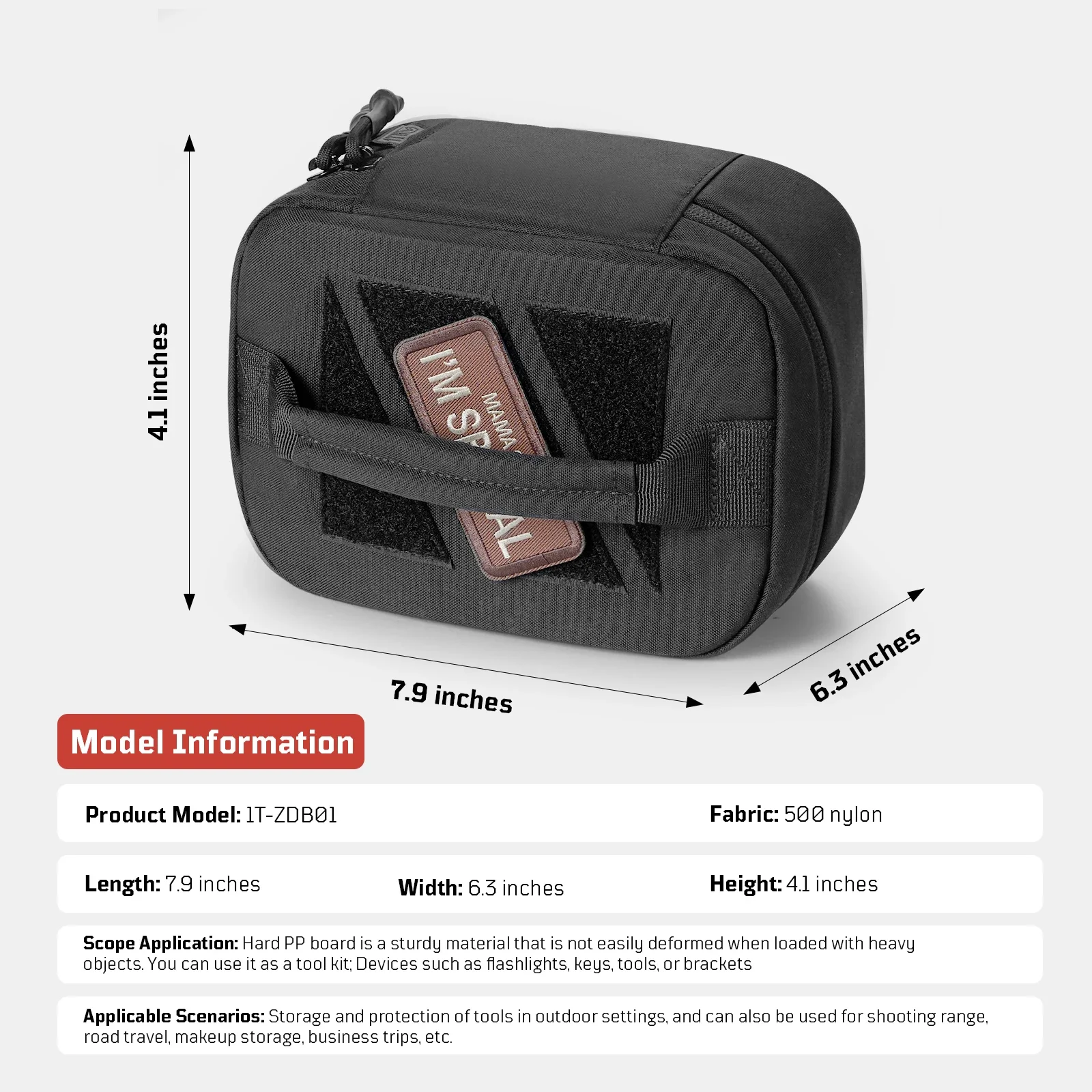 Bolsa de maquillaje de viaje 1TG, estuche de tren de maquillaje portátil, bolsa de almacenamiento organizadora con divisores ajustables para cosméticos, cepillos, artículos de tocador - imagen 4