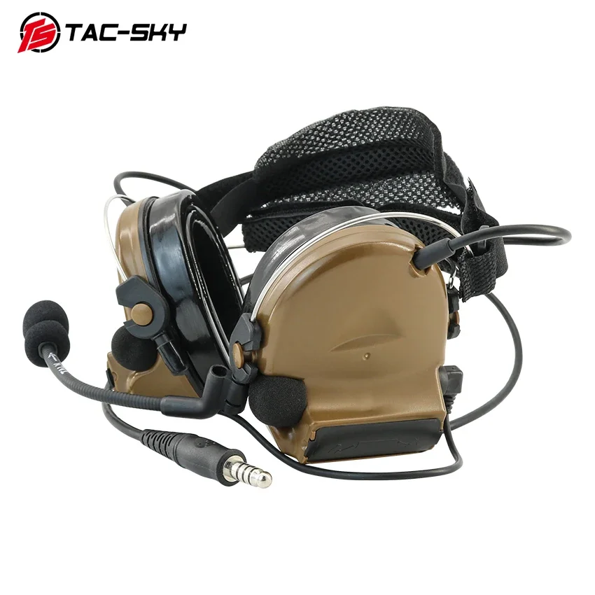 TAC-SKY auriculares tácticos diadema trasera versión TSCII tiro protección auditiva reducción de ruido auriculares tácticos U94 Ptt - imagen 5