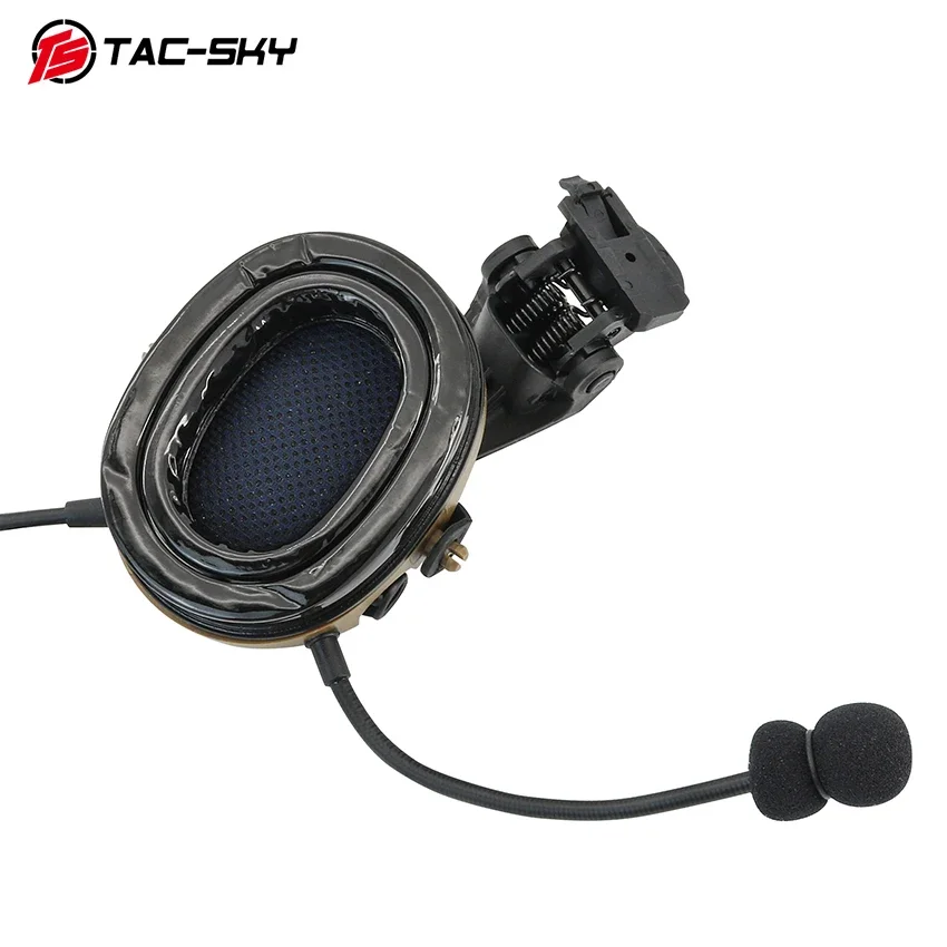 Auriculares tácticos de comunicación de una sola cara, soporte para auriculares con riel de arco, U94 Ptt táctico para walkie-talkie Baofeng - imagen 4