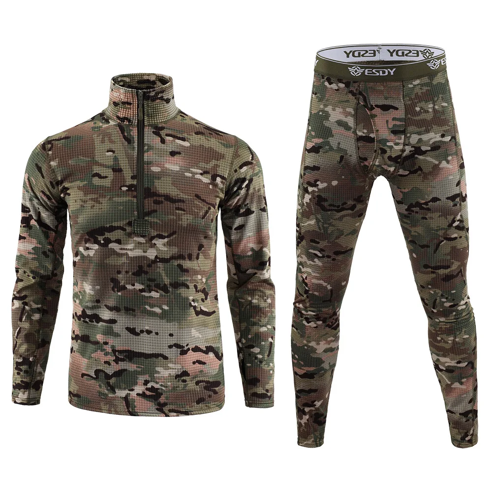 Ropa interior térmica de camuflaje para hombre, ropa interior cómoda de poliéster, ropa interior transpirable para Fitness, ropa interior deportiva antisudor - imagen 2