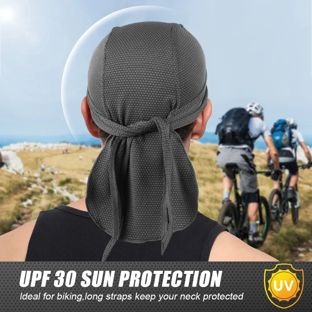 Pañuelo deportivo para la cabeza, gorro de hip hop, diadema pirata, ligero, transpirable, para senderismo, correr, Bandana, sombrero, sombreros para hombres y mujeres, verano - imagen 2