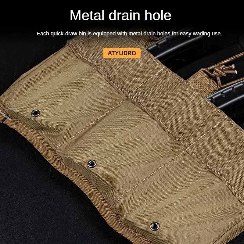 Revista táctica Triple 7,62mm bolsa caza portátil juego de guerra al aire libre deportes CS tiro Paintball Molle sistema Accesorios - imagen 2