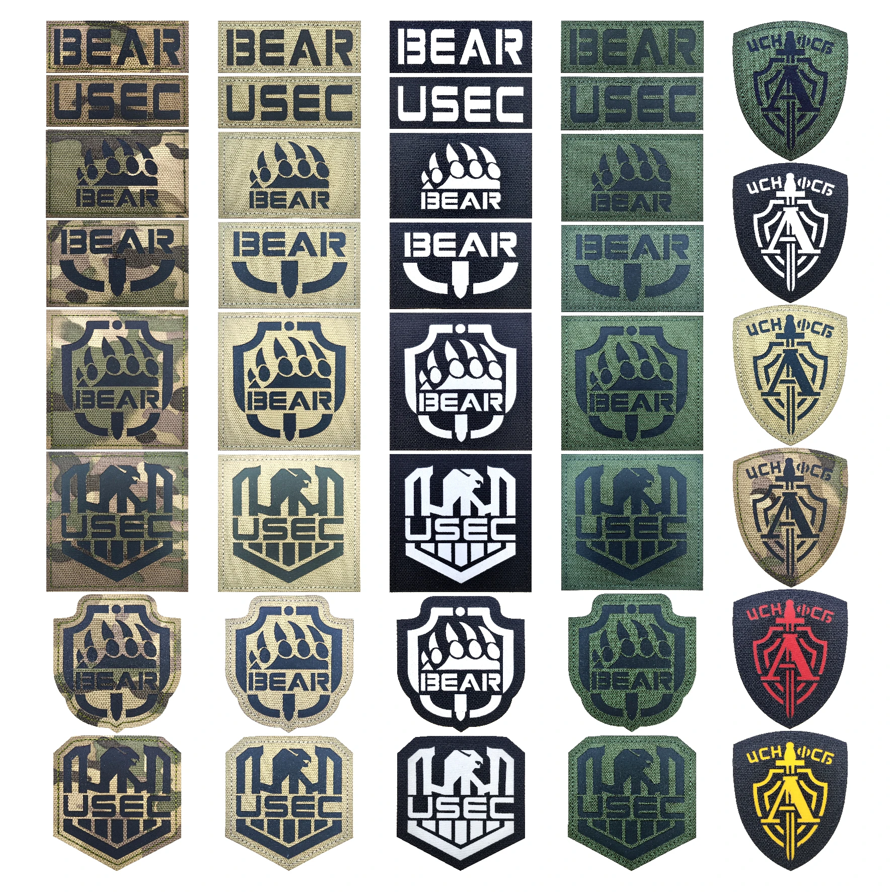 Rusia, Escape de Tarkov, utec BEAR chaleco táctico microinsignia reflectante bordada gancho para ropa anillo parche de nailon para nieve - imagen 2