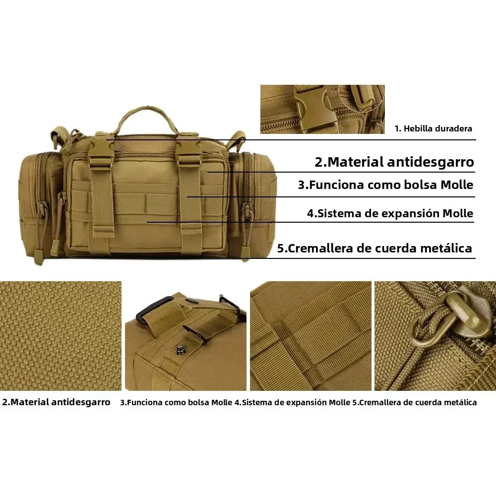 Riñonera de lona Molle, riñonera impermeable, bolsa para cámara EDC, bolsa de utilidad cruzada con correa para el hombro, transporte de mano - imagen 4