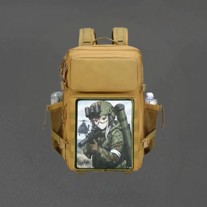 Parche estampado de Chica de Anime, chaleco táctico, sombreros con gancho y bucle, insignia de moral, mochila, pegatinas decorativas, parches para brazalete para ropa