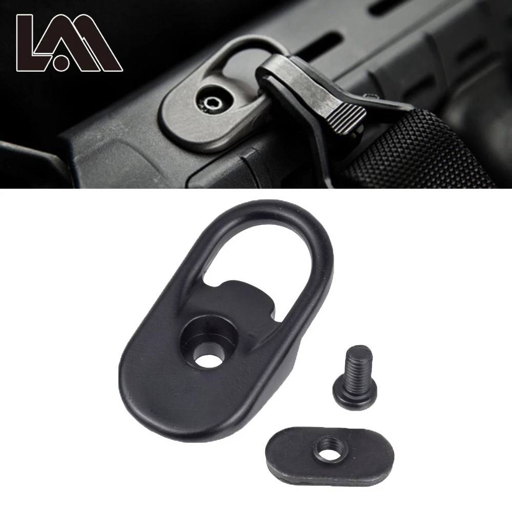 RSA GBB MLOK MS2 MS3 soporte de eslinga táctico KeyMod Sling giratorio para sistema KeyMod y accesorios de caza M-LOK arma AR15 AK47 AK74 - imagen 4