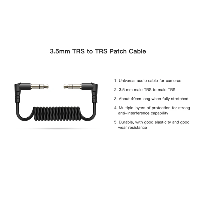 Hollyland Cable de conexión TRS a TRS de 3,5 mm y cable de conexión TRS a TRRS de 3,5 mm para Lark 150 Lark M1 - imagen 5