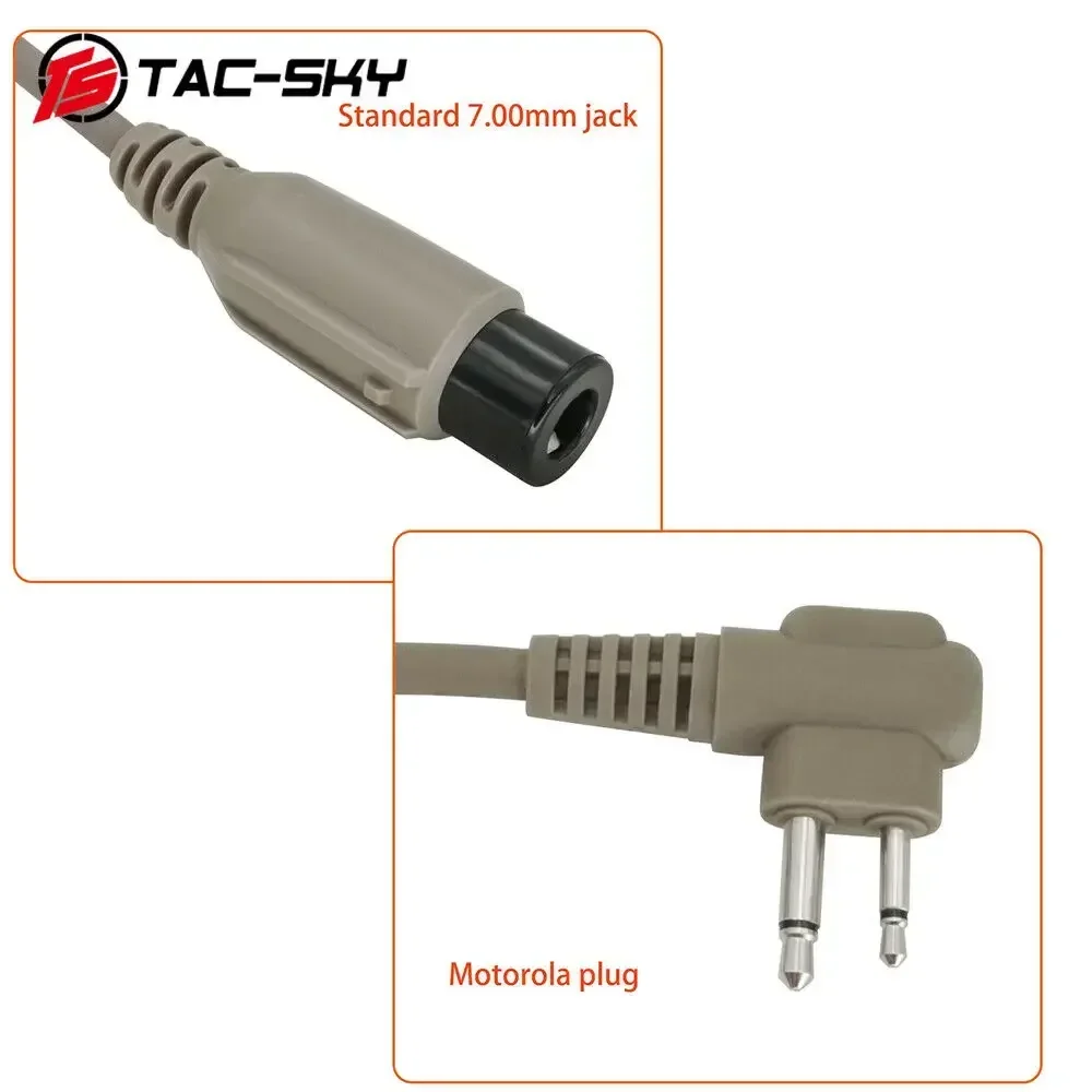 Adaptador Motorola RACPTT de 2 pines Compatible con auriculares tácticos COMTAC2 COMTAC3/para SORDI /Tci liberator II/TEA de alto nivel - imagen 4