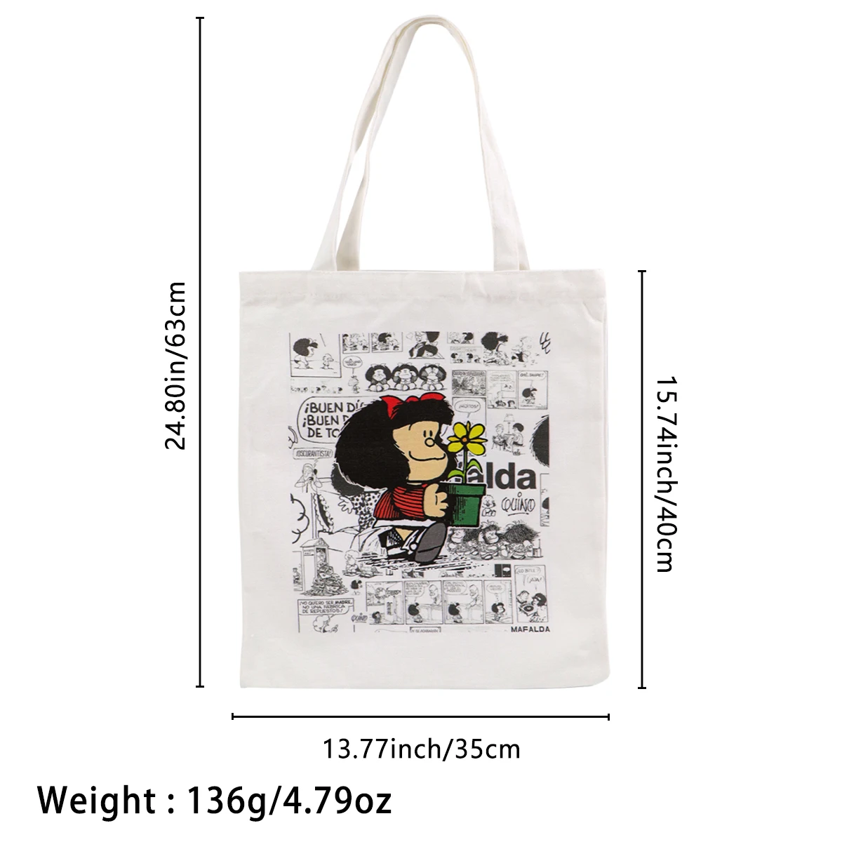 Bolso de mano de dibujos animados de los 90 para mujer, bolso de hombro para mujer, bolso de compras Vintage, bolso de mano de lona informal a la moda - imagen 5