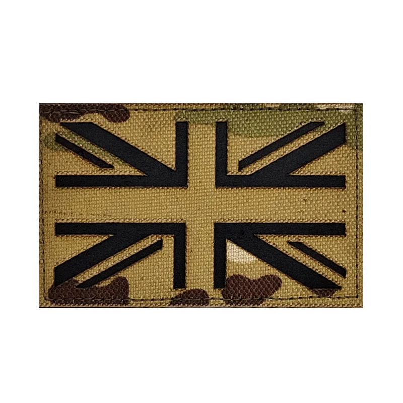 Parche de tela con emblema de bandera reflectante IR, pegatina de sombrero reflectante de camuflaje CP, aplique decorativo personalizado para mochila y bolso - imagen 5