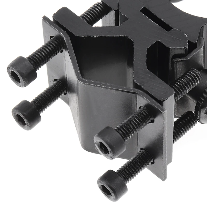 Anillo de 25mm y soporte de linterna montado en riel de 20mm, linterna frontal de bicicleta de ciclo de plástico, abrazadera de faro LED, soporte de Clip - imagen 5