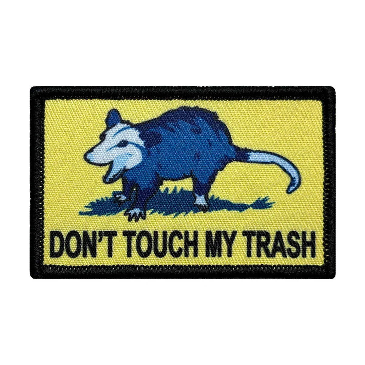 No toques mi basura y sin paso en parches de moral Snek de 2'x3' con respaldo de gancho y bucle: emblemas divertidos para ropa, bolsos - imagen 5