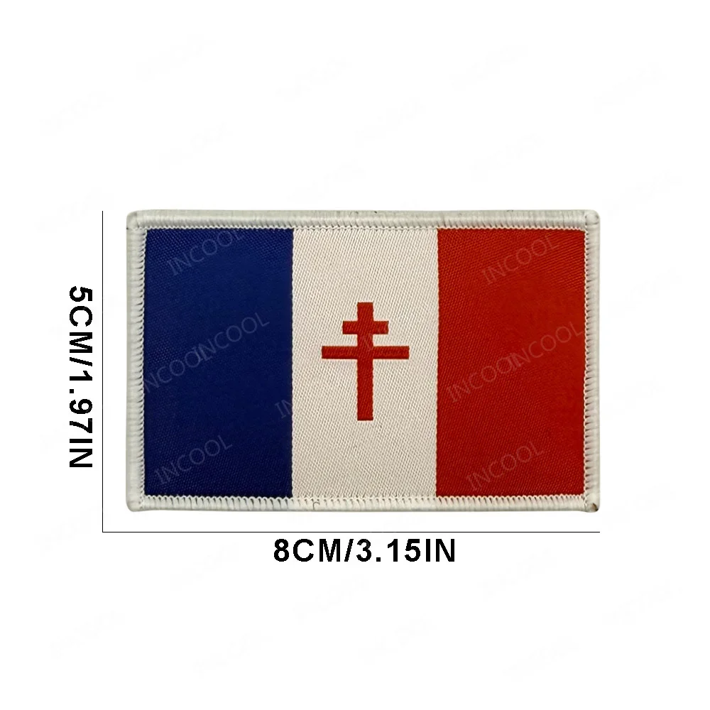 Bandera de Francia con parche bordado cruzado, apliques de banderas coloridas francesas, parches decorativos para hombro para bolso, gorra, chaquetas, chaleco DIY