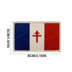 Bandera de Francia con parche bordado cruzado, apliques de banderas coloridas francesas, parches decorativos para hombro para bolso, gorra, chaquetas, chaleco DIY