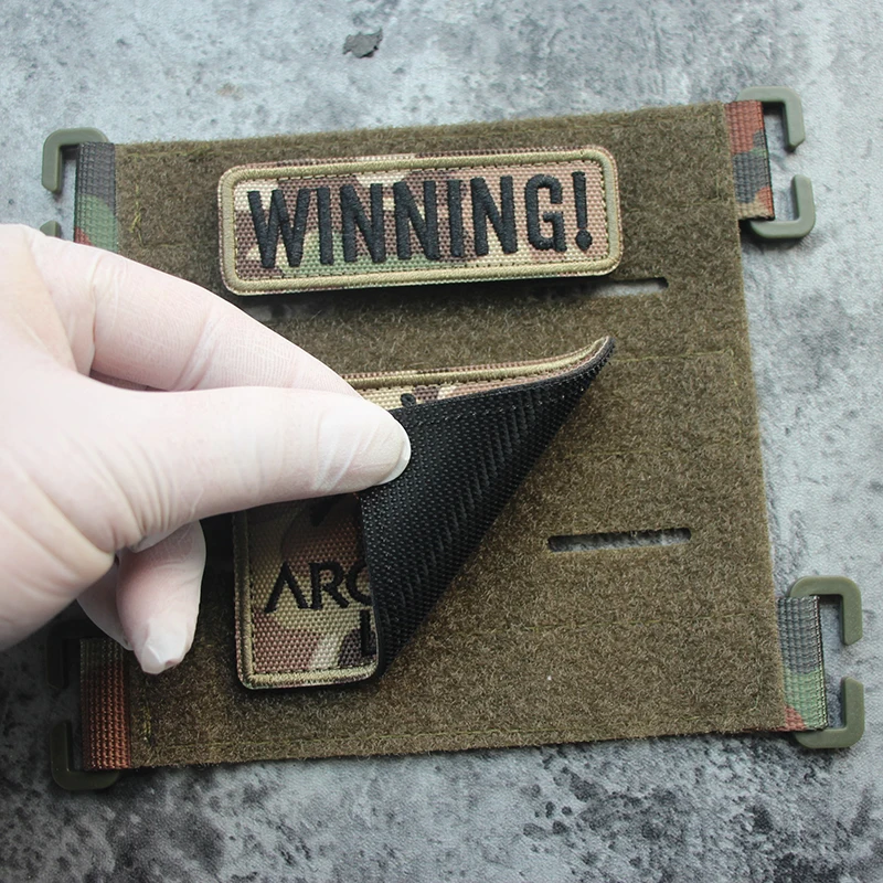 Accesorios para exteriores, bordado de fuerzas armadas, brazalete de pájaro del ejército, elemento de hoja, insignia de letras en inglés, parche para ropa y mochila - imagen 3