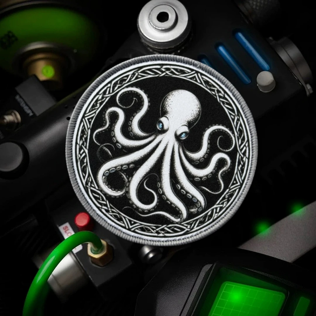Parche táctico de pulpo, insignia de moral táctica, emblema del ejército militar, pegatina para mochila, parches impresos con gancho para ropa