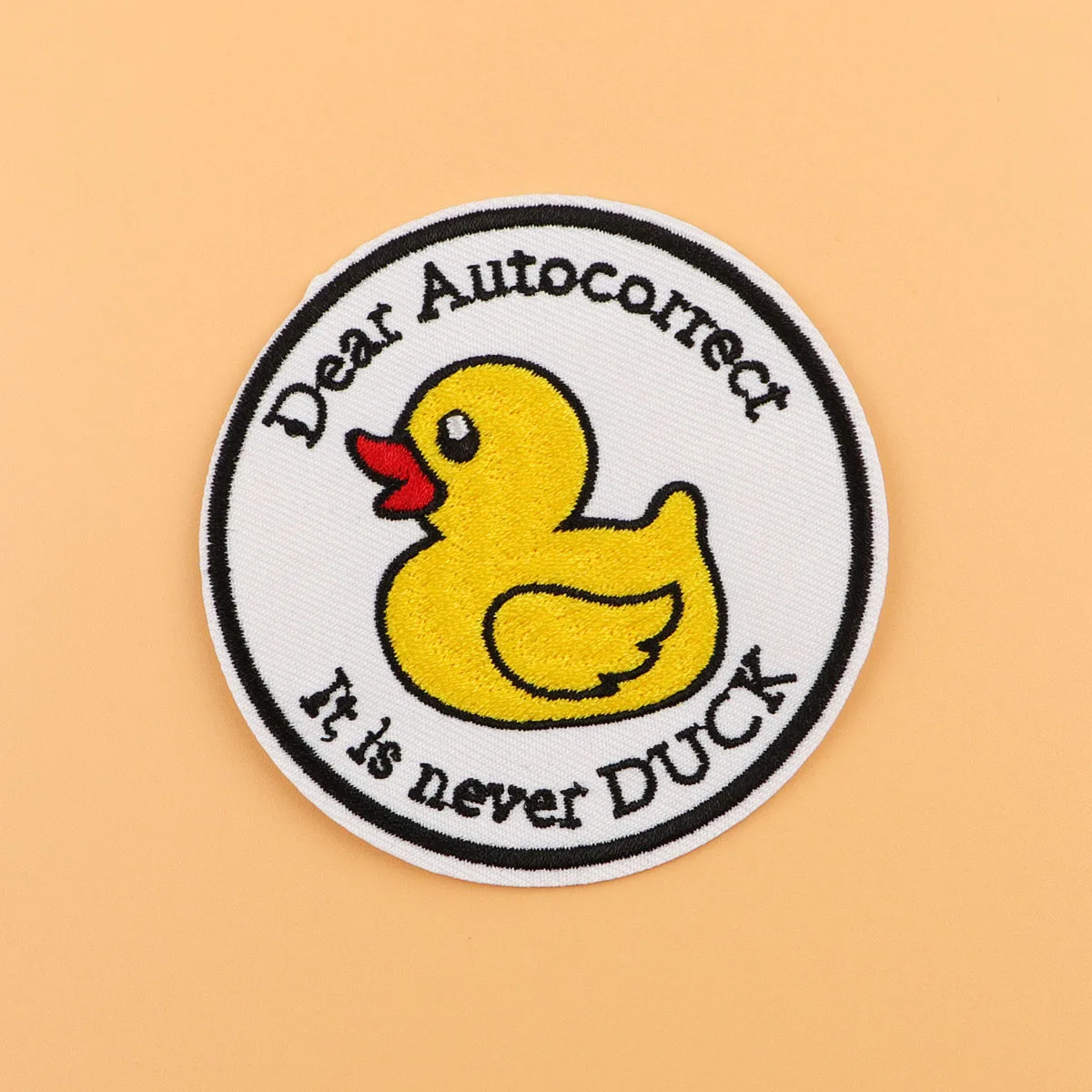 Parche bordado de pato bonito, citas divertidas, parches termoadhesivos para planchar para ropa, insignias para coser DIY - imagen 4