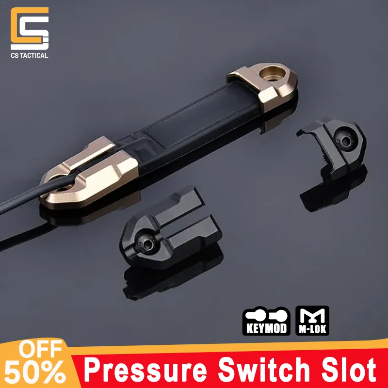 Interruptor remoto de presión táctico con ranura para fijación de linterna táctica accesorios para interruptor Keymod m-lok Pica para DBAL PEQ M600 M300