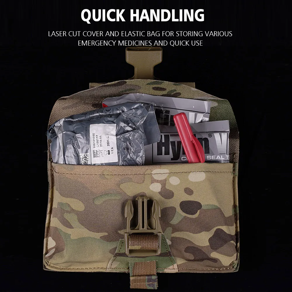 Botiquín de primeros auxilios táctico Gen 2, soporte para bolsa de torniquete, tijeras para traumatismos, bolsa de almacenamiento EMT, bolsa para cinturón EDC, Camping MOLLE - imagen 3