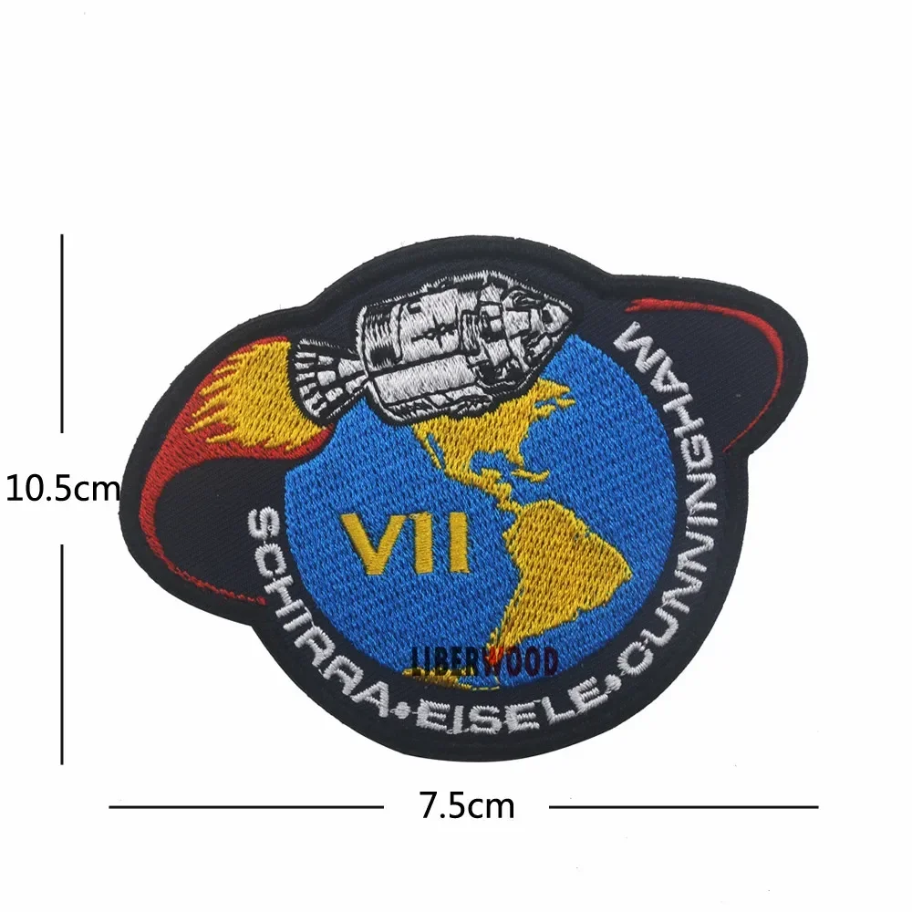 Vintage Original Apollo 11 Voyager emblemas Back Space Patch Collage USA Mission apliques Set 1 7 8 9 10 11 12 13 14 15 16 - imagen 3