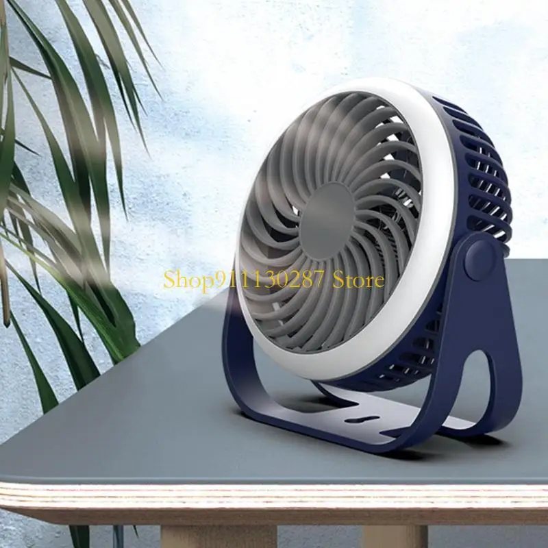 Ventilador carpa J1HC con ventilador con batería 2000mAh 2000mAh con cargador USB / luz LED para campamento - imagen 3