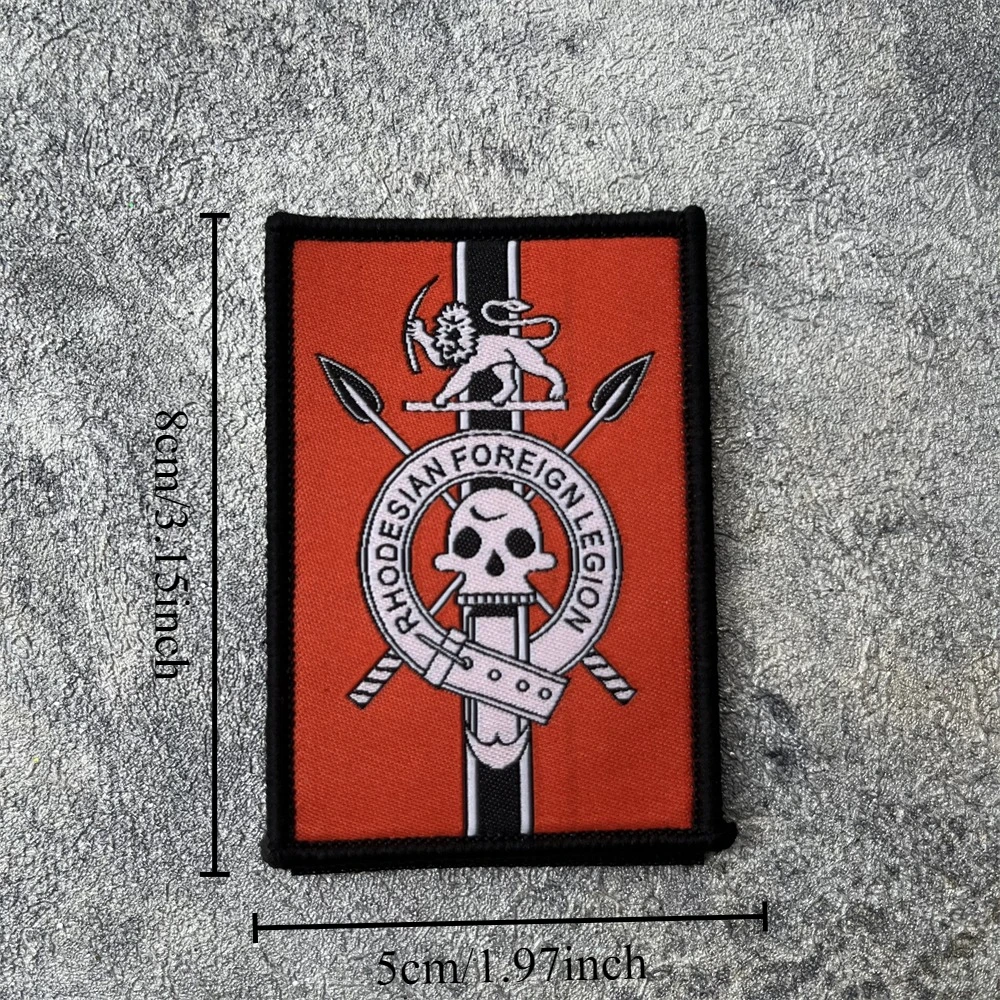 Parche táctico de moral de la Legión Exterior rhodesiana, brazalete del ejército militar, parches de bucle de gancho impresos para ropa, pegatina para mochila - imagen 2